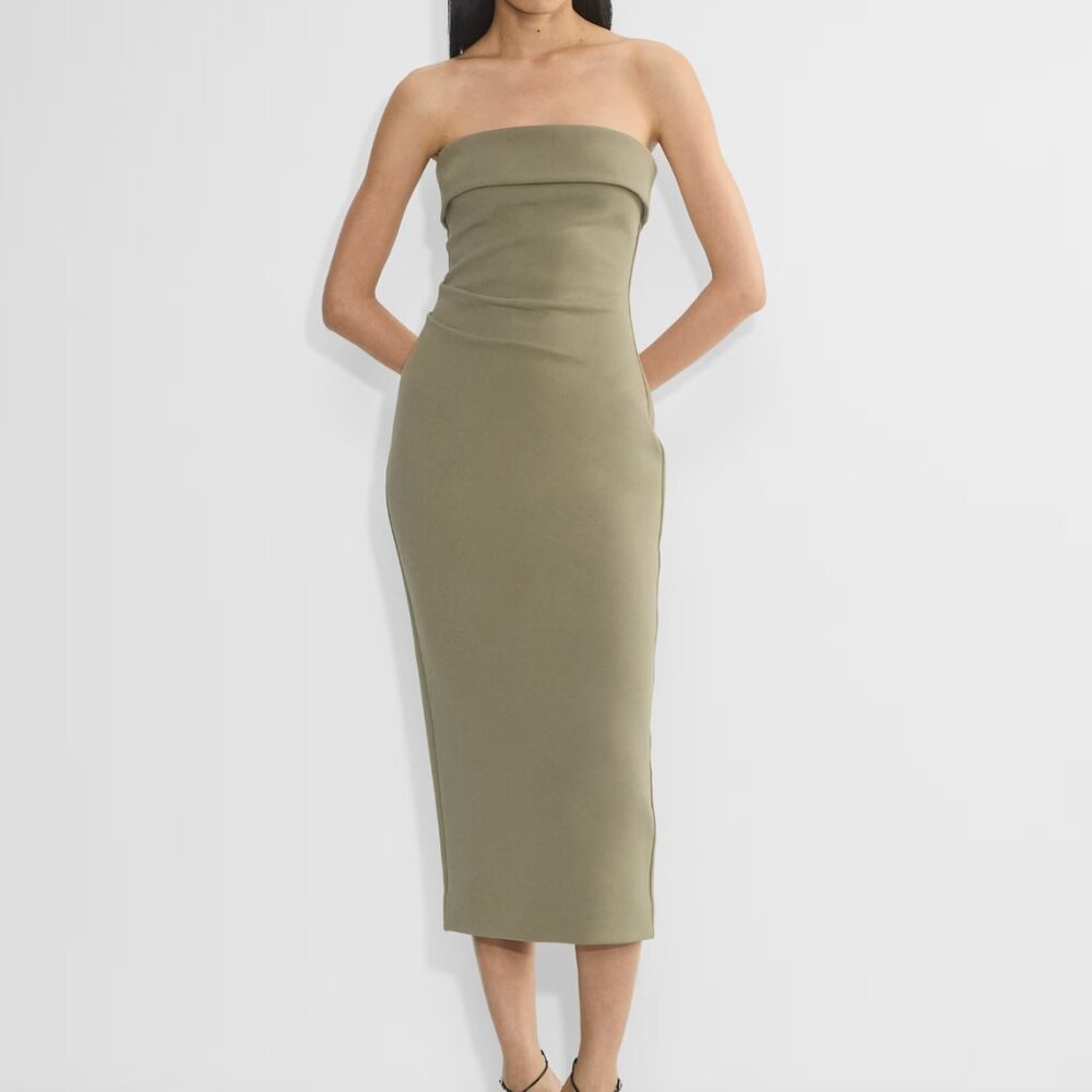 Babaton FigureKnit™ Eyecatcher Dress | Limited Edition — Sundried Olive